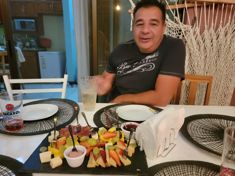 Dinner with Helmut Monge near Nosara, Guanacaste, Costa Rica