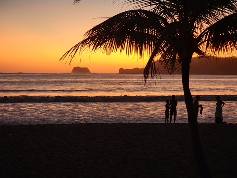 Sunset near Nosara, Guanacaste, Costa Rica, we enjoy with Seidy Sánchez